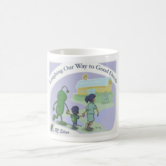 Lach op onze weg naar goede daden koffiemok (Center)