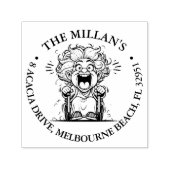 Lach-out-luid oma thema  zelfinktende stempel (Design)