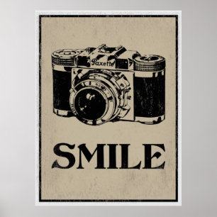 Lach: Retro Camera Art-Poster Poster