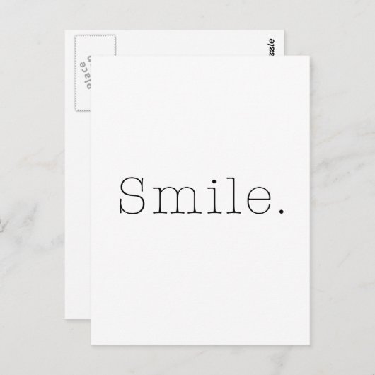 Lach. Sjabloon zwart-witprijsopgave Briefkaart (Voorkant / Achterkant)