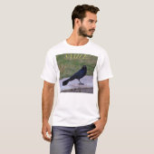"Lach!" T-Shirt - Grackle met maat (Voorkant volledig)