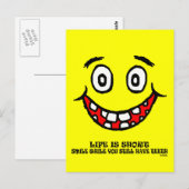 Lach terwijl je nog tanden hebt briefkaart (Voorkant / Achterkant)