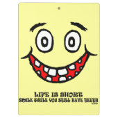 Lach terwijl je nog tanden hebt klembord (Achterkant)