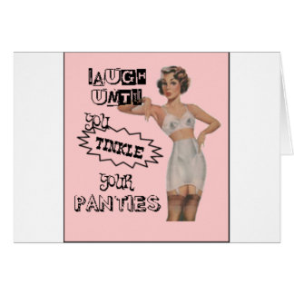 Lach tot je je panty's hebt geknikt