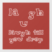 Lach tot je valt raamsticker (Vel)