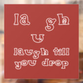 Lach tot je valt raamsticker (Vel 2)