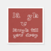 Lach tot je valt servet (Voorkant)