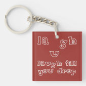 Lach tot je valt sleutelhanger (Voorkant)