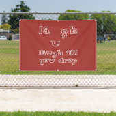 Lach tot je valt spandoek (Insitu)