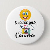 Lach! U bent op camera Ronde Button 7,6 Cm (Voorkant)