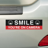 Lach u op camera bent bumpersticker (Op auto)