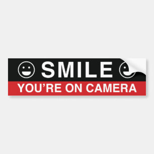 Lach u op camera bent bumpersticker