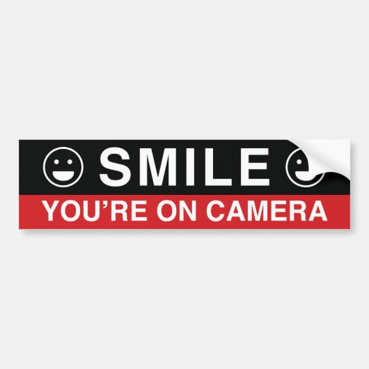Lach u op camera bent bumpersticker (Voorkant)