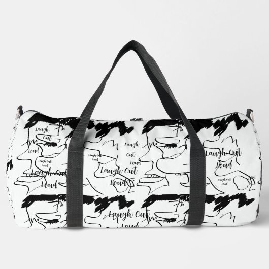 Lach uit luid basketbal Football voetbal Plunjezak (Voorkant)