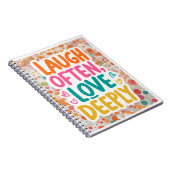 "Lach vaak, heb diep lief" Inspirerend Notitieboek (Rechterzijde)