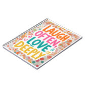 "Lach vaak, heb diep lief" Inspirerend Notitieboek (Linkerzijde)