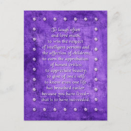 Lach vaak, hou van veel... briefkaart