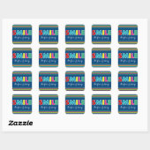 Lach! Vierkante Sticker (Vel)