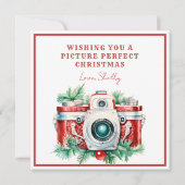 Lach | Vintage camera kerstkaart (Achterkant)