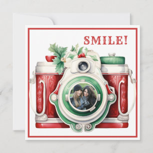 Lach   Vintage camera kerstkaart