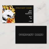 Lach voor me! Yellow Bull Terrier geïllustreerd Visitekaartje (Voorkant / Achterkant)