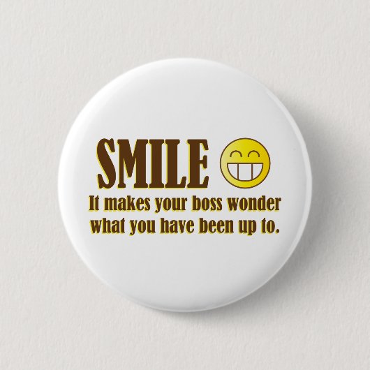Lach :) Wanneer in de Kantoor... Ronde Button 5,7 Cm (Voorkant)