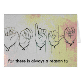 Lach...want er is altijd reden om