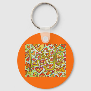 Lach Woord Glitter Kunst Schilderij Sleutelhanger