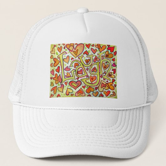 Lach Woord Kunst Hap of Hoofdletters Trucker Pet (Voorkant)