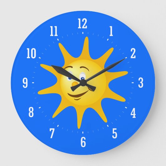 Lach zon Decoratieklok Grote Klok (Voorkant)
