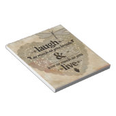 Lach zoveel als je ademhaalt Mindfulness Citatief  Notitieblok (Schuin)
