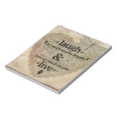 Lach zoveel als je ademhaalt Mindfulness Citatief  Notitieblok (Linkerzijde)