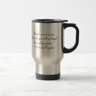 Lach zoveel als je kiest voor Jane Austen Quote Reisbeker