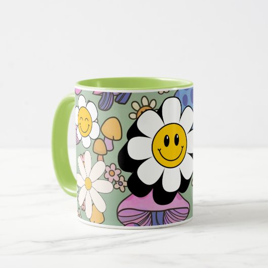 lachbloem mok (Voorkant links)