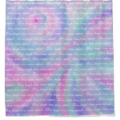 Lachelozen, spoelroos, herhaal mermaïde regenboog douchegordijn (Voorkant)