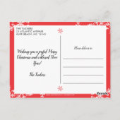 Lachen All The Way Snowflake Kerst Rode Foto Briefkaart (Achterkant)