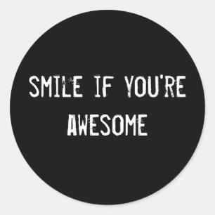 lachen als je geweldige bent ronde sticker