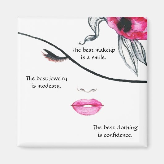 Lachen, bescheidenheid, Vertrouwen Magnet (Voorkant)