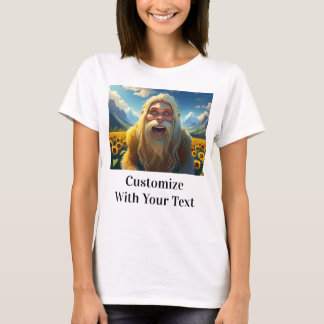 Lachen Bigfoot Zonnebloemen T-shirt