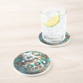 Lachen "Boeddha" Zandsteen Onderzetter (Zijkant)