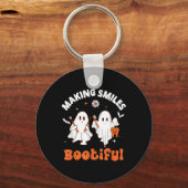 Lachen Bootiful Funny Ghost Dentist Halloween Dent Sleutelhanger (Voorkant)