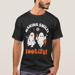 Lachen Bootiful Funny Ghost Dentist Halloween Dent T-shirt