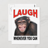 lachen briefkaart (Voorkant / Achterkant)