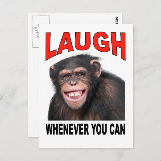 lachen briefkaart (Voorkant / Achterkant)