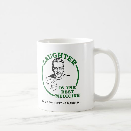 Lachen de diarree medicijn Grappige mok (Rechts)