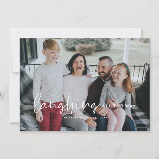 Lachen de hele weg kerstvakantie Kaart (Voorkant)