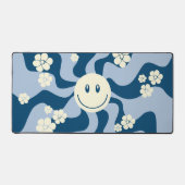 Lachen - Donkerblauw, lichtblauw en crème Bureaumat (Voorkant)