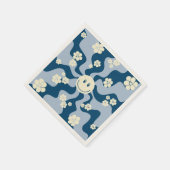 Lachen - Donkerblauw, lichtblauw en crème Servet (Hoek)