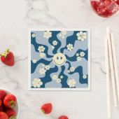 Lachen - Donkerblauw, lichtblauw en crème Servet (Insitu)