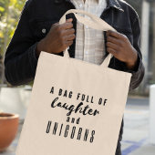 Lachen & Eenhoorns Grappig Vrolijk Quirky Tote Bag